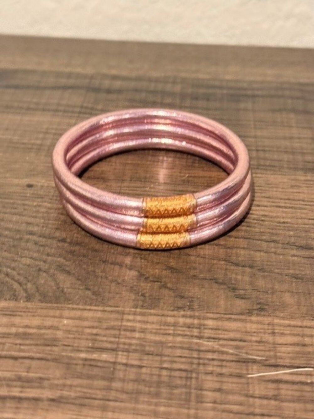 Budhagirl Bangles Ice Rose Color All Weather NWOT Size Medium- Set of 3